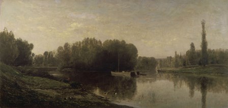 The Banks Of The Oise, 1859 by Charles Francois Daubigny art print