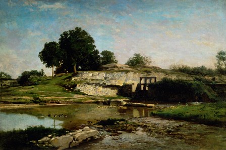 Dam At Optevoz by Charles Francois Daubigny art print