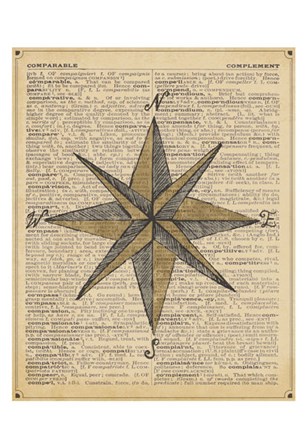 Nautical Series - Nautical Star by Sparx Studio art print