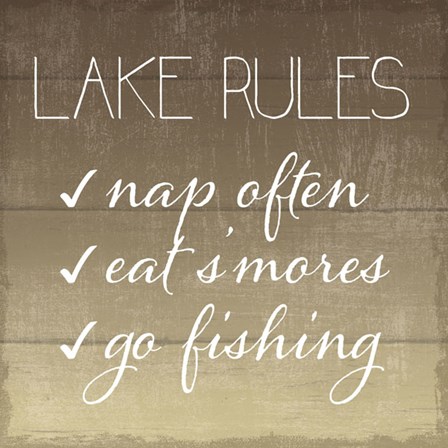 Lake Rules by Sparx Studio art print