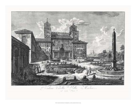 Veduta della Villa Medici by Francesco Piranesi art print