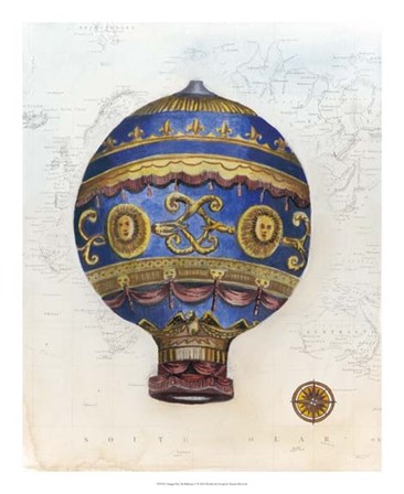 Vintage Hot Air Balloons V by Naomi McCavitt art print