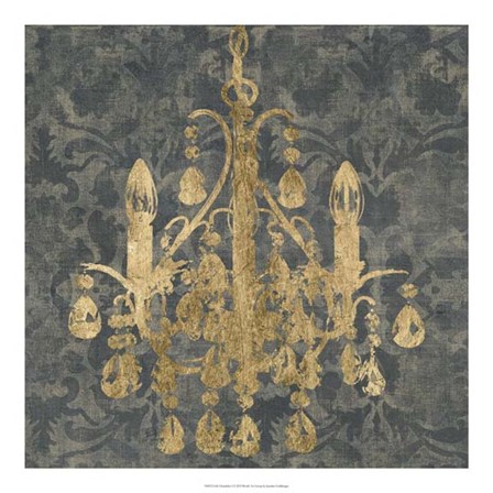 Gilt Chandelier I by Jennifer Goldberger art print