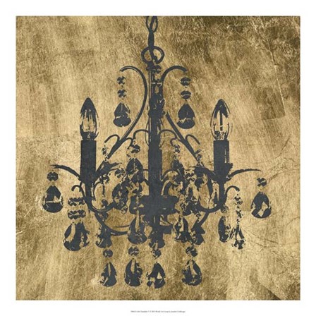 Gilt Chandelier V by Jennifer Goldberger art print