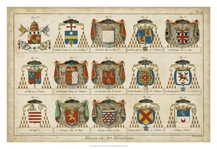 Art Heraldique II by Vintage Collection art print