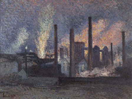 Factories Near Charleroi, 1897 by Maximilien Luce art print