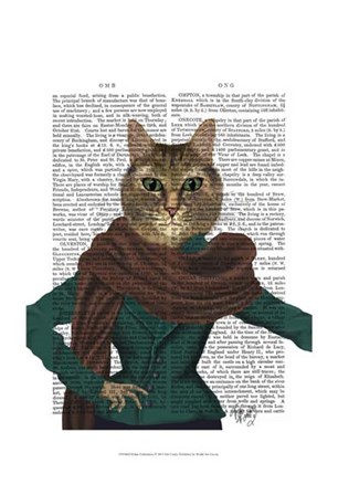 Feline Fashionista by Fab Funky art print