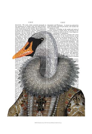 Elizabethan Swan by Fab Funky art print