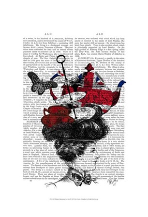 British Afternoon Tea Hat by Fab Funky art print