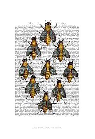 Medieval Bees by Fab Funky art print