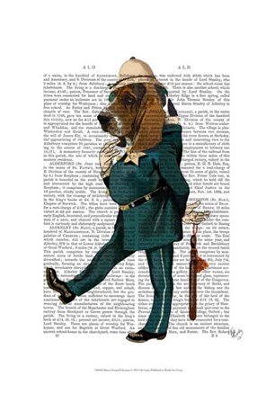 Basset Hound Policeman I by Fab Funky art print