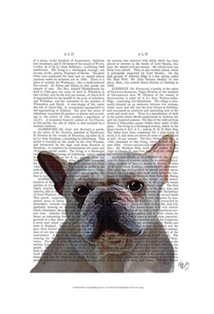 White French Bulldog Plain by Fab Funky art print