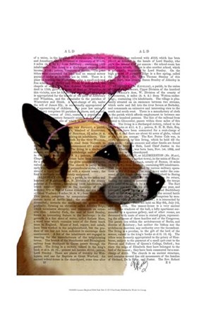 German Shepherd With Pink Halo by Fab Funky art print