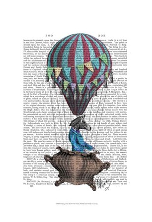 Flying Zebra by Fab Funky art print