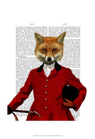 Fox Hunter 2 Portrait by Fab Funky art print