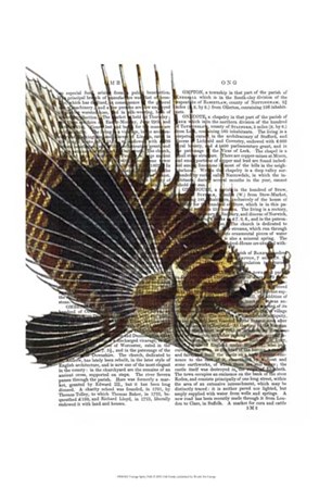 Vintage Spiky Fish by Fab Funky art print