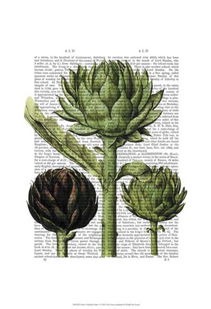 Globe Artichoke Print 1 by Fab Funky art print