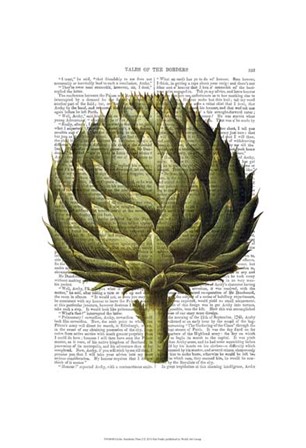 Globe Artichoke Print 2 by Fab Funky art print