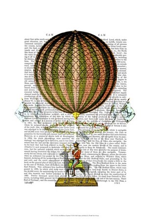 Hot Air Balloon Zephire by Fab Funky art print