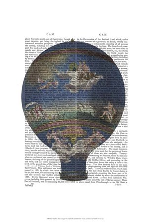 Machine Aerostatique Hot Air Balloon by Fab Funky art print