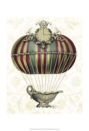 Baroque Balloon with Clock by Fab Funky art print