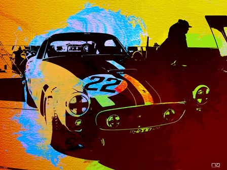 Ferrari Watercolor 1 by Naxart art print