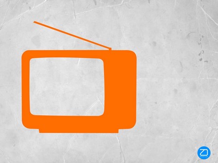 Orange TV Vintage by Naxart art print