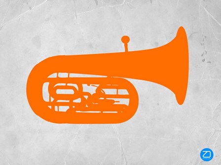 Orange Tuba 2 by Naxart art print