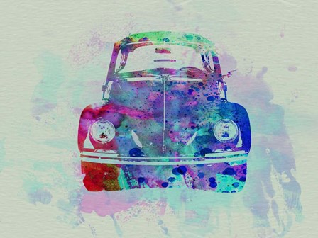 VW Beetle Watercolor 2 by Naxart art print