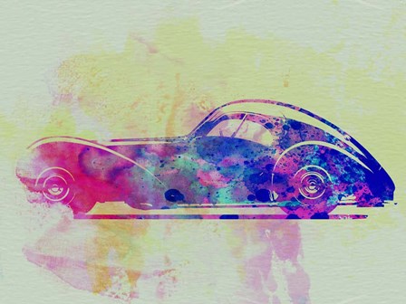 Bugatti Atlantic Watercolor 3 by Naxart art print