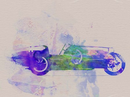 Bugatti Type 35 R Watercolor 2 by Naxart art print