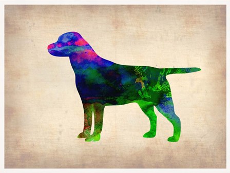 Labrador Retriever Watercolor by Naxart art print