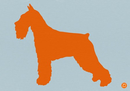 Standard Schnauzer Orange by Naxart art print