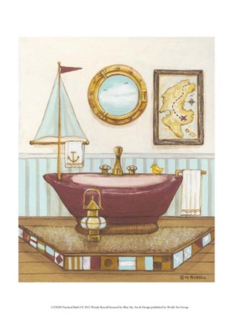 Nautical Bath I by Wendy Russell art print