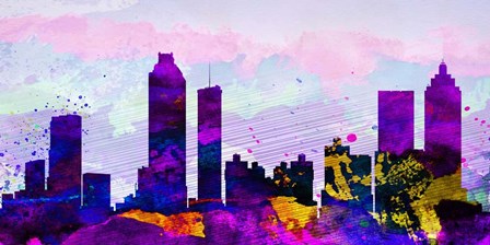 Atlanta City Skyline by Naxart art print