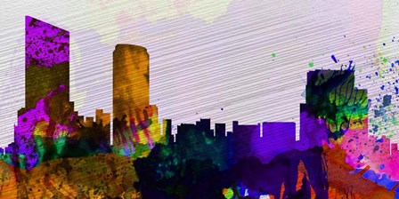 Grand Rapids City Skyline by Naxart art print