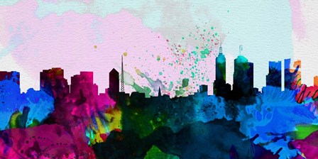 Melbourne City Skyline by Naxart art print