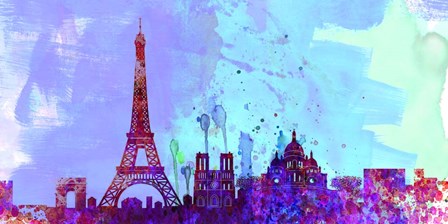 Paris City Skyline by Naxart art print