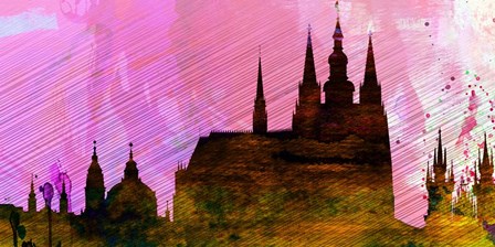 Prague City Skyline by Naxart art print