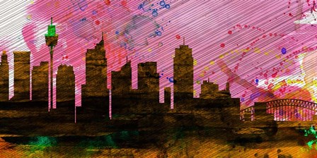 Sydney City Skyline by Naxart art print