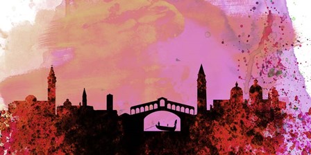 Venice City Skyline by Naxart art print