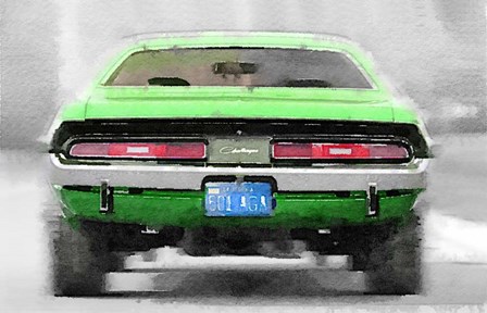 Dodge Challenger Rear by Naxart art print