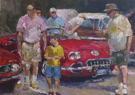 Red Vette by Richard Wallich art print