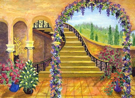 Terrace Garden by Bonnie B. Cook art print
