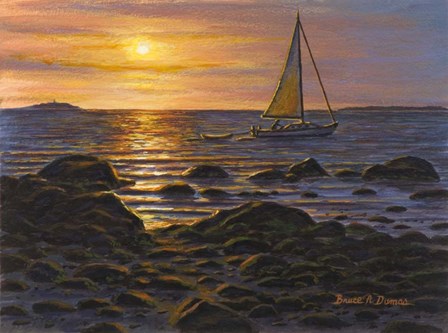 Sail Boat At Napa Tree Pt. by Bruce Dumas art print