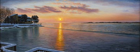 Branford Sunset Beach by Bruce Dumas art print