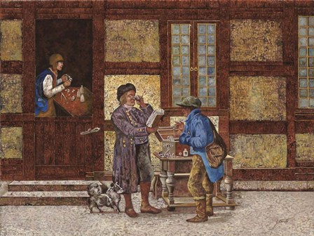 Leggere Con Gli Occhiali by Guido Borelli art print