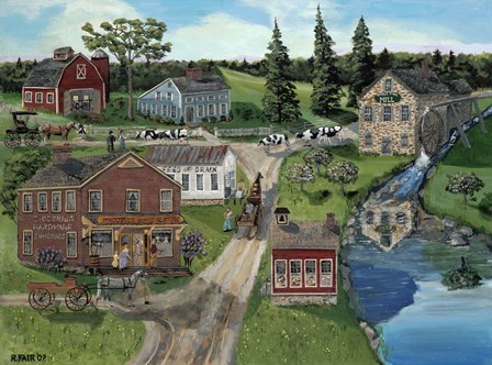 Hubbles General Store by Bob Fair art print