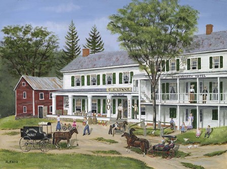 The Leavenworth Hotel-1800's by Bob Fair art print