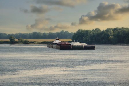 Barge On The River 1 by Jai Johnson art print